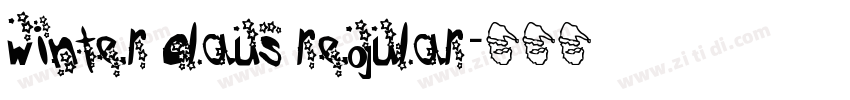 winter claus regular字体转换